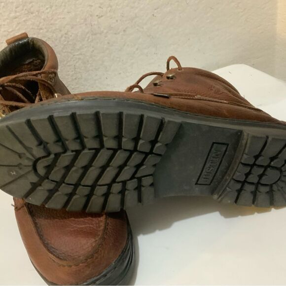 Justins style 0991  Size 13M Leather Ankle Boots Booties Brown - Picture 10 of 16